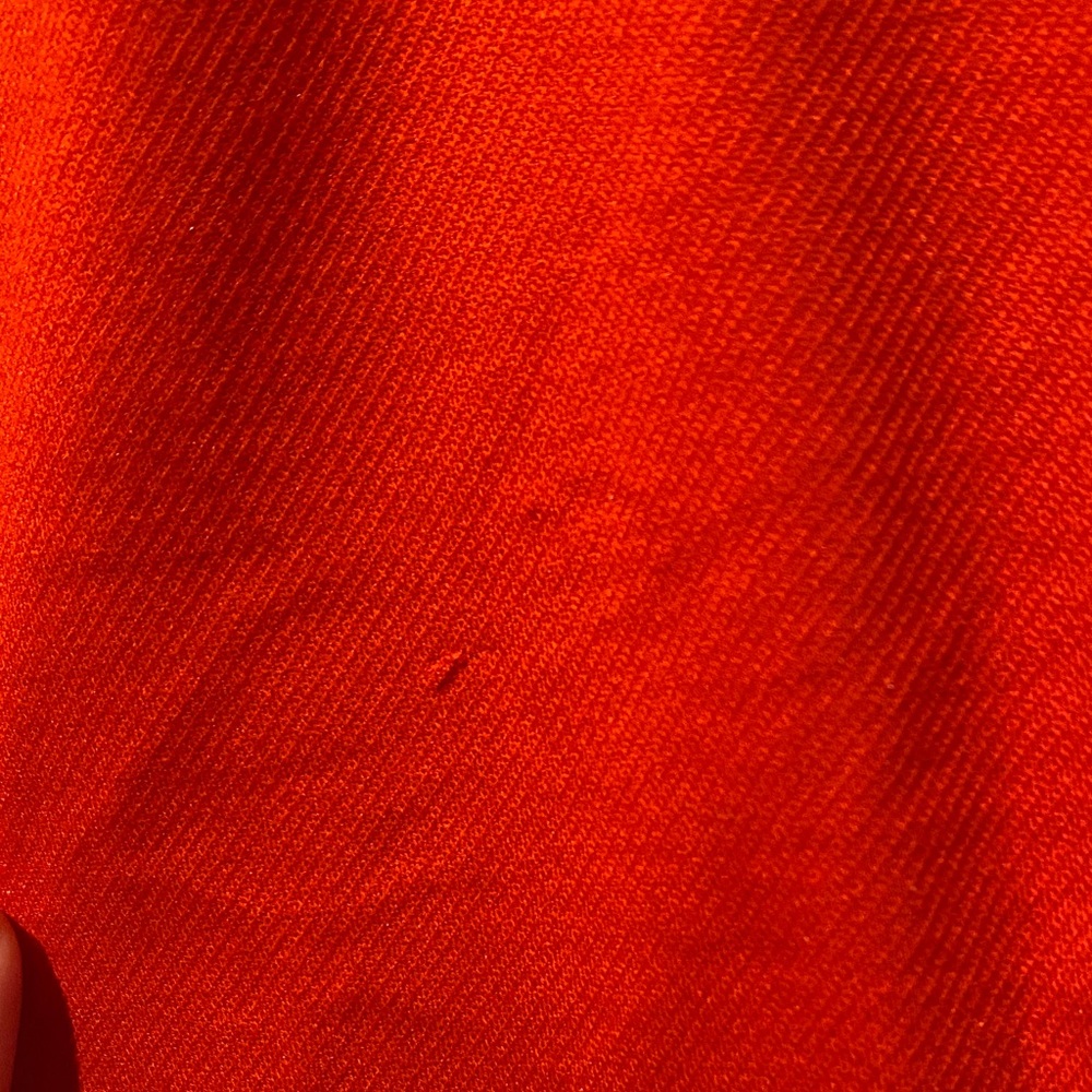 Ann Taylor Bright Orange Double-Button Pencil Skirt - Picture 4 of 8